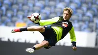 Gelandang Swedia dan RB Leipzig, Emil Forsberg, jadi buruan AC Milan. (AFP/Jonathan Nackstrand)