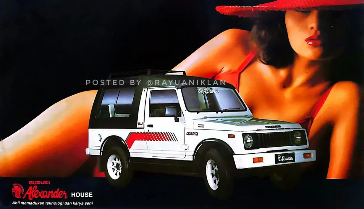 Jimny Corsica yang menjadi salah satu model buatan karoseri Alexander House untuk Suzuki Jimny. (Source: Instagram/@rayuaniklan)