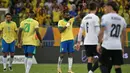 Pada menit 62, Gerson berhasil menjebol gawang Uruguay. Gol Gerson menjadi penyeimbang sekaligus menyelamatkan Selecao dari kekalahan. (NELSON ALMEIDA/AFP)