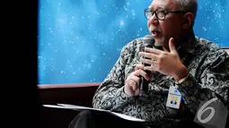 President Direktur Panin Bank Herwidayatmo saat konferensi pers terkait acara yang akan digelar Panin Super Bonanza, Jakarta, Jum'at (12/12/2014). (LIputan6.com/Andrian M Tunay)