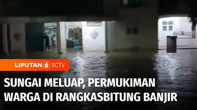 Hujan deras pada Minggu petang, menyebakan Sungai Cijoro meluap. Sedikitnya 70 rumah warga di Desa Rangkasbitung Timur, Kecamatan Rangkasbitung, Lebak, Banten, terendam banjir dengan ketinggian air mencapai 60 centimeter.