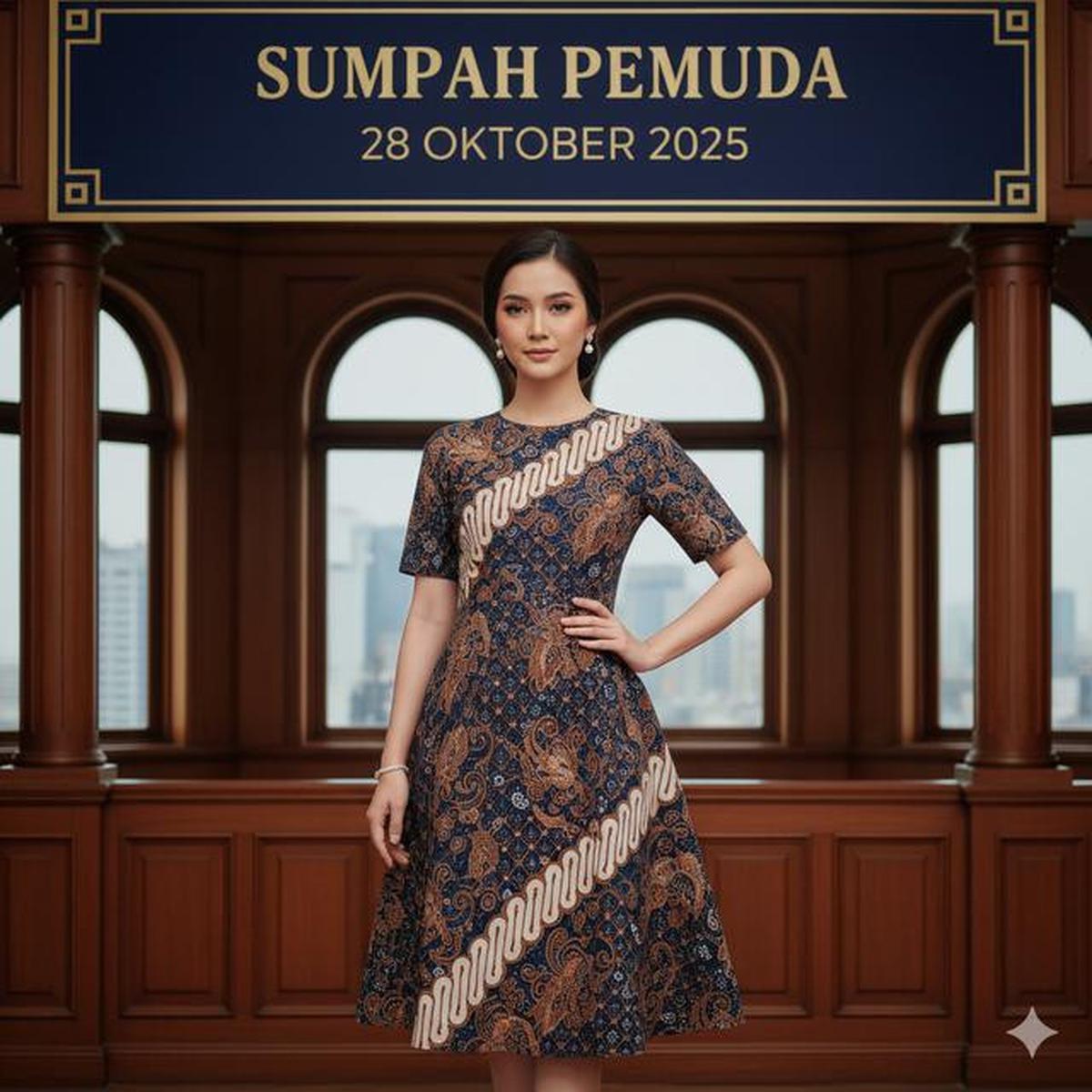 7 Model Dress Batik Simpel dan Elegan untuk Peringati Sumpah Pemuda 28 Oktober 2025