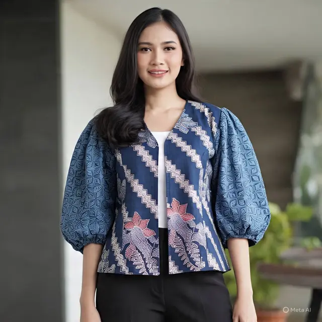 Model Blazer Batik Wanita Modern Terbaru