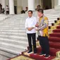 Ketua umum Relawan Solmet saat bertemu Jokowi. (Ist).
