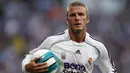 David Beckham mencetak 13 gol sama seperti Owen selama berseragam Real Madrid pada saat berkiprah di La Liga Spanyol. (AFP/Pedro Armestre)
