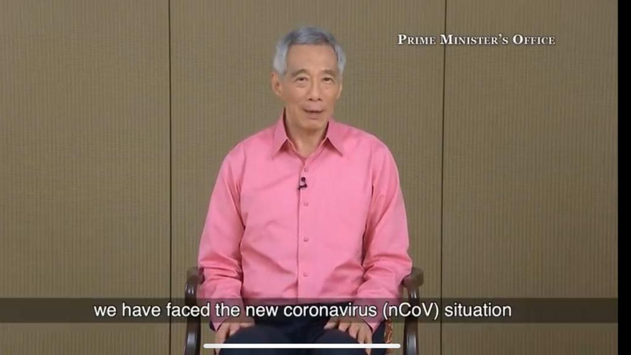 PM Lee Hsien Loong dalam unggahan video di Youtube yang berbicara mengenai dorongan untuk menghadapi wabah Virus Corona.