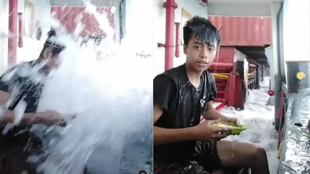 Viral Momen Makan Sambil Liat Laut di Kapal, Ujungnya Malah Mengenaskan