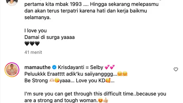 Unggahan Krisdayanti. (Foto: Dok. Instagram @krisdayantilemos)
