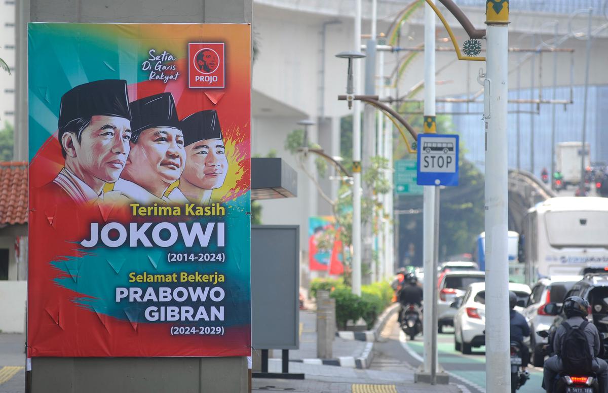 Baliho Terima Kasih Jokowi dan Selamat Bekerja Prabowo Menjamur di Jakarta