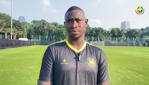 Kiper Timnas Mozambik, Ivane Urruba siap menghadapi Timnas Indonesia. (Dok. Federasi Sepak Bola Mozambik)