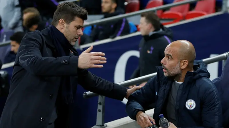 Mauricio Pochettino dan Pep Guardiola.