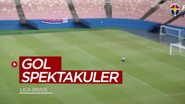 Berita video pemain dari Liga Brasil mencetak gol spektakuler dari jarak kurang lebih 70 meter setelah sebelumnya melakukan nutmeg. Seperti apa golnya?