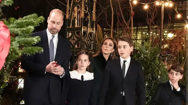 Putri Kate Middleton melanjutkan tradisi kerajaan pada tahun 2025 Bersama di layanan Natal, bergabung dengan Pangeran William dan anak-anak mereka George, Charlotte, dan Louis.