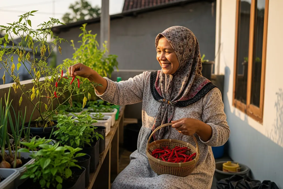 Cara Membuat Kebun Bumbu Dapur di Teras
