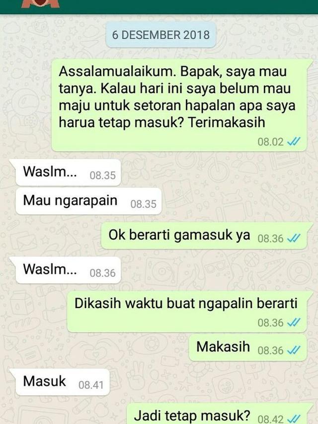 Chat Kocak Guru dan Murid Ini Bikin Tepuk Jidat