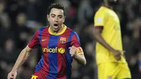 2. Xavi Hernandez - Gelandang Legendaris ini adalah salah satu sosok dibalik kesuksesan Barcelona dan Timnas Spanyol meraih trofi. Kini pria berusia 39 tahun itu memutuskan pensiun dan melanjutkan karirnya sebagai pelatih. (AFP/Josep Lago)