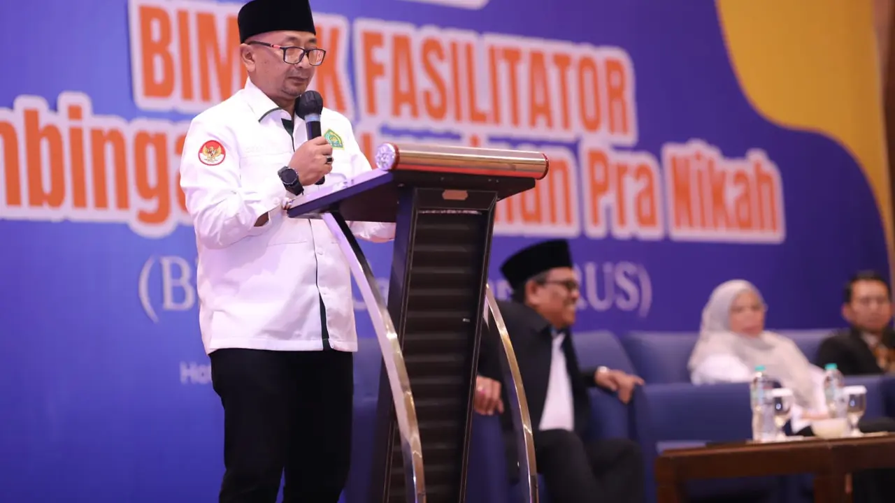 Direktur Bina KUA dan Keluarga Sakinah Kemenag, Cecep Khairul Anwar saat membuka kegiatan di Jakarta. (Istimewa)