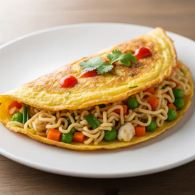 Resep Omelet Mie Telur Sayur Sederhana (AI Generated)