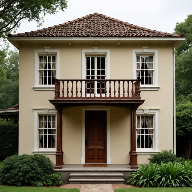 Desain Rumah Klasik Sederhana 2 Lantai