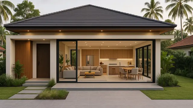 Model Rumah Sederhana Tapi Mewah 1 Lantai Terbaru 2025/Ilustrasi gambar oleh AI