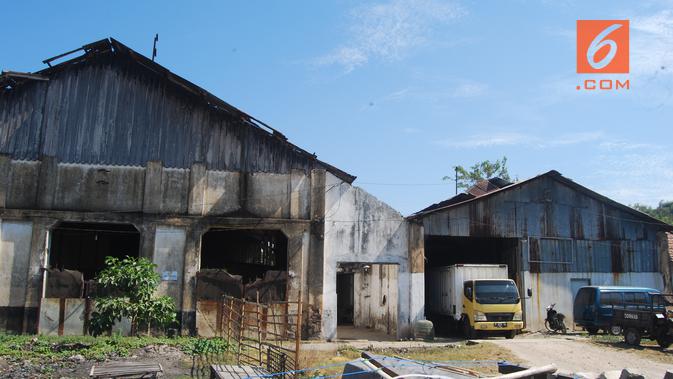 beginilah kondisi gedung bekas Depo Kereta Api Madura di Kecamatan Kamal, Bangkalan. (Liputan6.com/Musthofa Aldo)