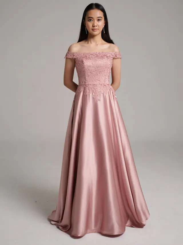 Model Dress Brokat Satin Mewah