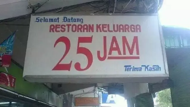6 Potret Toko Buka 25 Jam Ini Kocak, Melebihi Batas Waktu dalam Sehari