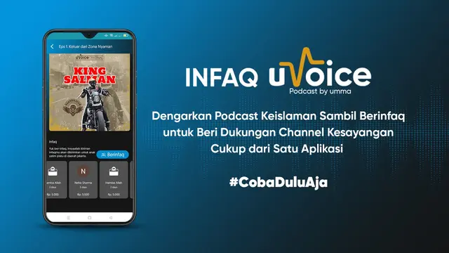 Fitur podcast uVoice di aplikasi Umma