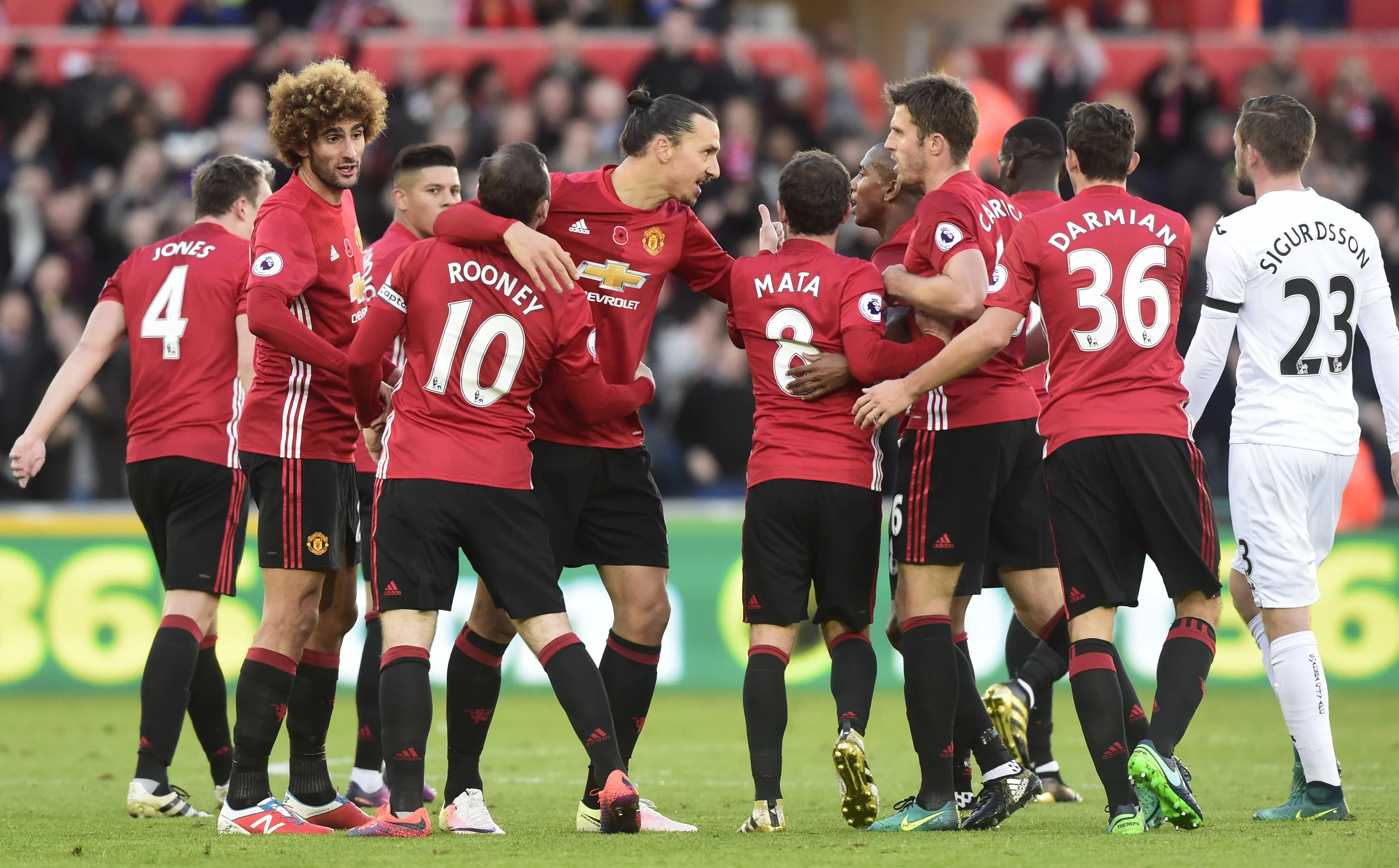 Manchester United menang 3-1 atas Swansea City. (Reuters)