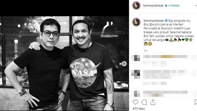 Jadi Menteri Pariwisata dan Ekonomi Kreatif, Ini 5 Selebriti yang Ucapkan Selamat ke Wishnutama