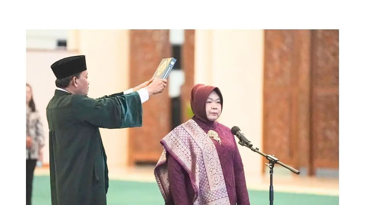 Pelantikan Sekretaris Jenderal MPR RI Siti Fauziah/Instagram @ahmadmuzani2