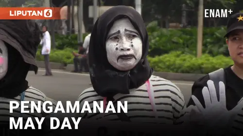 VIDEO: 4 Ribu Polisi Kawal May Day di Patung Kuda Jakarta