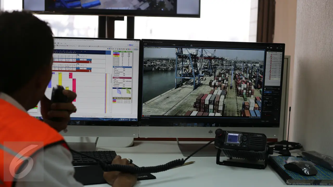 Begini Suasana Ruang pantau IPC Tanjung Priok