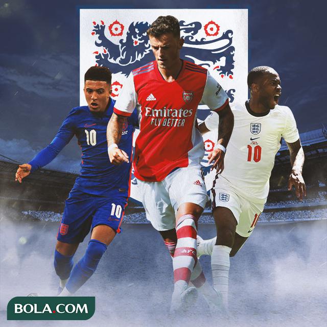 Ilustrasi - Jadon Sancho, Ben White, Raheem Sterling