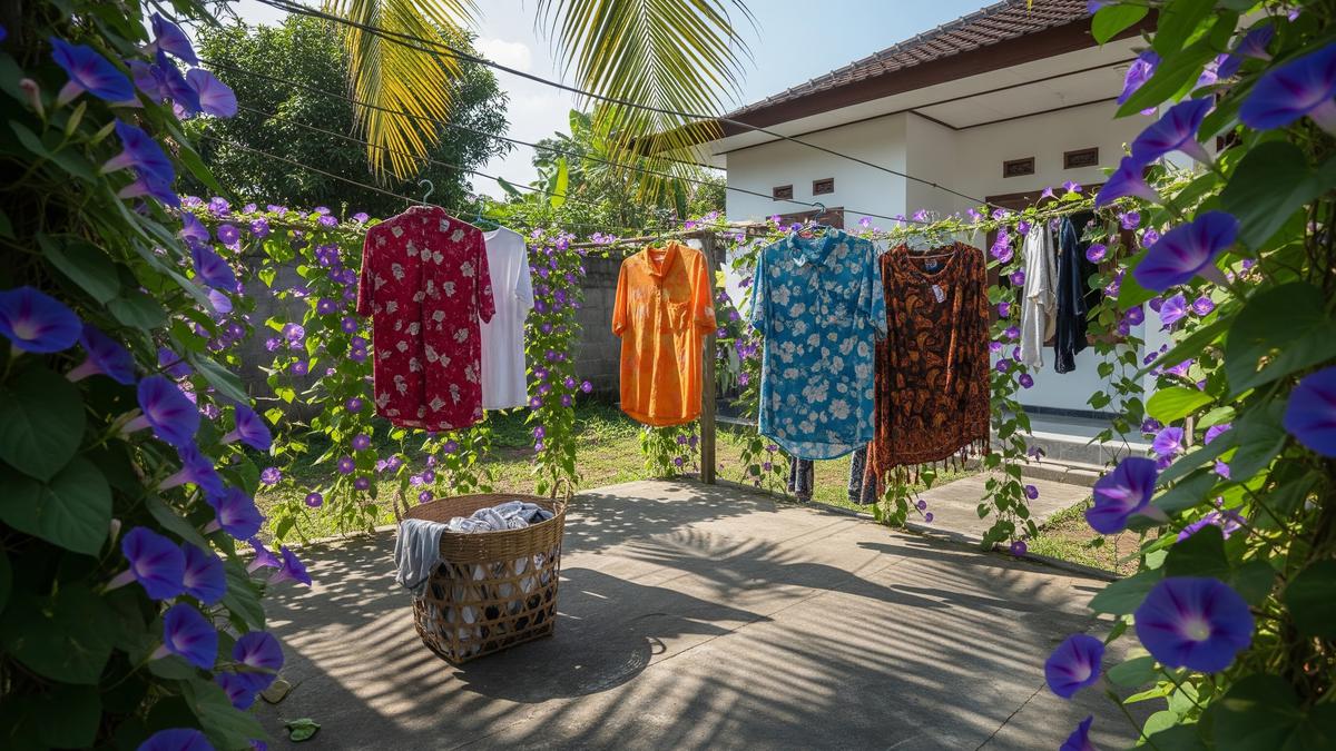 10 Inspirasi Jemuran dengan Tanaman Rambat agar Lebih Adem dan Estetik