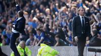 Momen terakhir Brendan Rodgers bersama Liverpool pada Laga Lanjutan Liga Premier Inggris di Goodison Park, Minggu (04/10/2015).  (Action Images via Reuters / Lee Smith)
