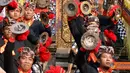 Citizen6, Jakarta: Dalam rangka memperingati Piodalan Pura Amartha Jati, Cinere, Jawa Barat yang ke-26, diadakanlah Festival Bleganjur pada, Minggu (10/7). (Pengirim: Wisnu Harsakti)