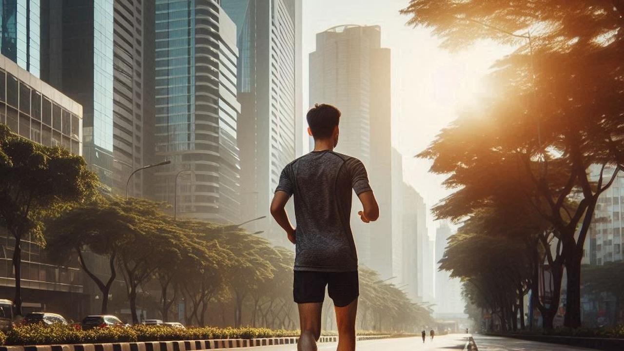 Ilustrasi Lari Pagi