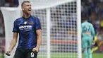 Penyerang Inter Milan, Edin Dzeko berselebrasi usai mencetak gol ke gawang Genoa pada pertandingan perdana Liga Serie A Italia di stadion San Siro di Milan, Italia, Sabtu (21/8/2021). Inter Milan menang telak atas Genoa dengan skor 4-0. (Spada/LaPresse via AP)
