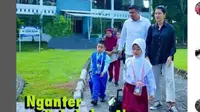 Kahiyang Ayu dan Bobby Nasution Antarkan Anak di Hari Pertama Sekolah,.&nbsp; foto; (dok.Instagram @bobbynst/https://www.instagram.com/p/C9bx7BAJlan/Henry)