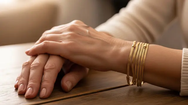 Gelang Emas Rantai Snake Lentur Mewah untuk Usia 50-an/Gemini AI