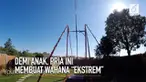 Colin Furze, Pria asal Stamford, Inggris membuat ayunan yang dapat berputar 360 derajat.