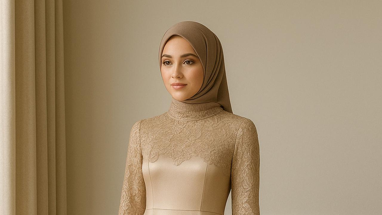 Ilustrasi Gamis Armani Sutra Mewah