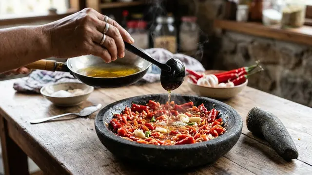 Cara Membuat Sambal Bawang Tidak Pedas (Foto: Gemini AI)