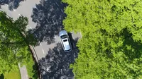 Ilustrasi mobil ramah lingkungan yang berkendara di jalur berliku/Shutterstock.