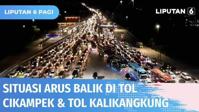 Sistem one way diperpanjang menyusul adanya peningkatan volume kendaraan di Tol Jakarta-Cikampek. Pantauan arus lalu lintas di GT Cikampek Utama pada Minggu (08/05) pagi ramai. Di Tol Kalikangkung, arus balik masih lengang.