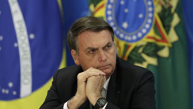 Presiden Brasil Jair Bolsonaro (AP/Eraldo Peres)