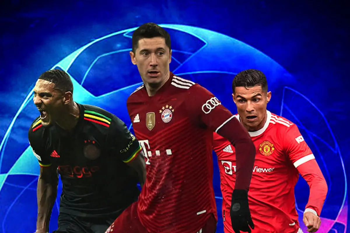 Liga Champions - Sebastien Haller, Robert Lewandowski, Cristiano Ronaldo