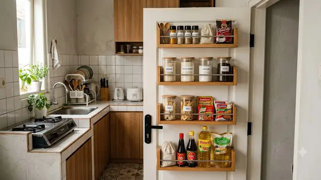 6 Model Pantry Mini di Balik Pintu Dapur, Solusi Cerdas Optimalkan Ruang