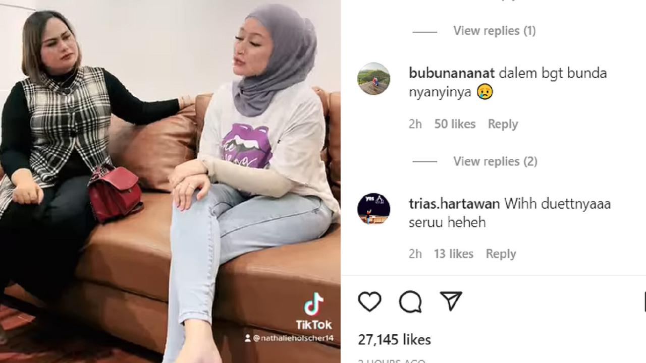 Nathalia Holcher dan Nelly Carey Nyanyi Lagu Krisdayanti, I'm Sorry Good Bye (Tangkap layar Instagram Nathalie Holscher)